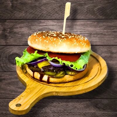 Бургер Фирменный говяжий в PIZZA LAB по цене 410 ₽