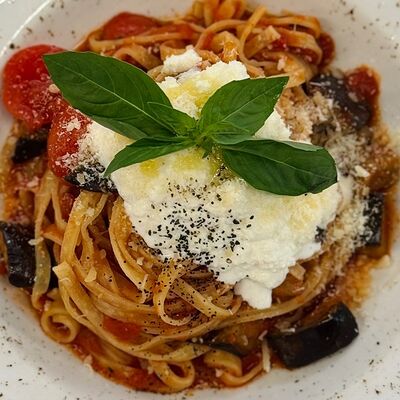Паста Сициалиана с баклажаном и страчателлой в Al Dente по цене 27 р.