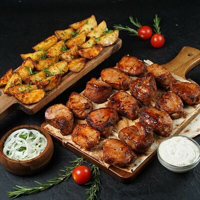 Комбо из свиной шейки в Много Мяса по цене 2390 ₽