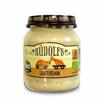 Пюре мясное Rudolfs Цыплёнок стерилизованное гомогенизированное Латвия в Азбука Вкуса Экспресс Меню по цене 259 ₽
