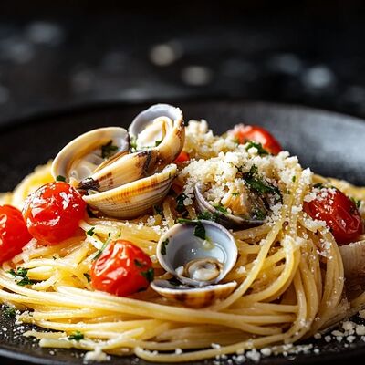 Спагетти с моллюском вонголе в Морераков по цене 980 ₽