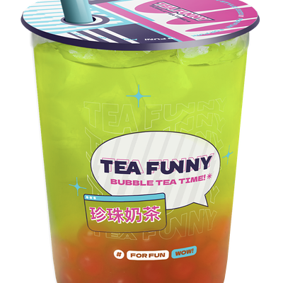 S Киви-Ананас (зеленый) с бабл-шариками в ассортименте в Tea funny Bubble tea по цене 399 ₽