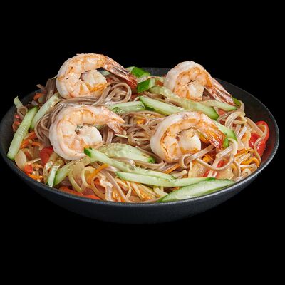 Wok-лапша Соба с креветками в СУШИ & PIZZA MIX по цене 570 ₽