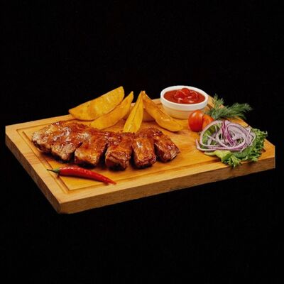 Свиные ребра запечённые в Леон по цене 800 ₽