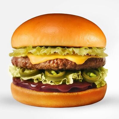 Диабло бургер в Ernies Pizza & Burgers & Shawarma по цене 960 ₽