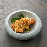 Картофельные панкейки с лососем в Gustogram