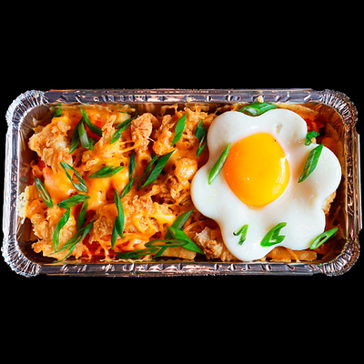 Роял фри с курицей, моцареллой и глазуньей в Big Boss Burger по цене 552 ₽