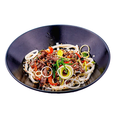 Удон с говядиной в 5 уровень по цене 450 ₽