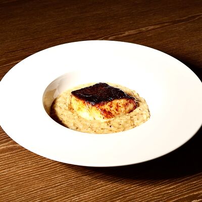 Филе чёрной трески с ризоттов Пьяцца по цене 1490 ₽