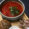 Борщ со сметаной и зеленью в Ribs по цене 530