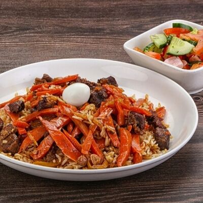 Плов с салатом в Aliya Uz-Food по цене 599 ₽