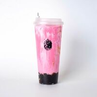 Малиновый пломбир латте L в TEE CAT BUBBLE TEA