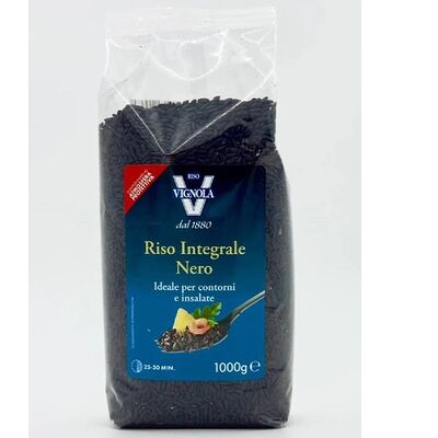Рис Виньола черный цельнозерновой, Riso Vignola, Италия, 1 кг в Стрит Фуд по цене 1900 ₽