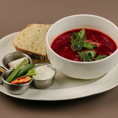 Борщ с телятиной в Кими по цене 760 ₽