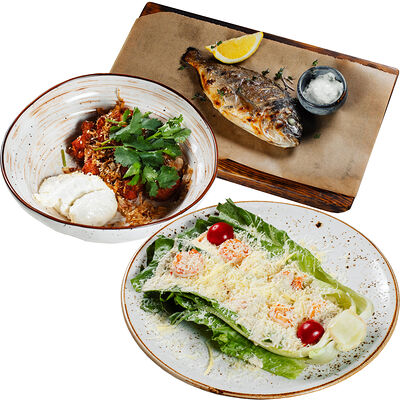 (д) сет Морской в ИТЛЕ Стейк-кафе Halal по цене 2130