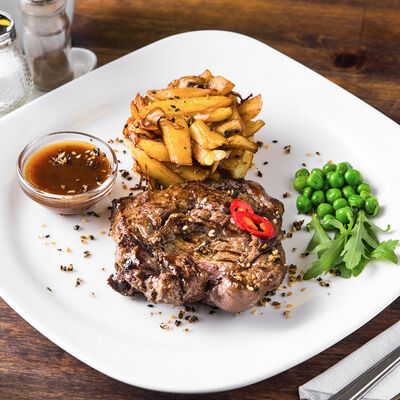Стейк из мраморной говядины в Кафе RSC по цене 575 ₽