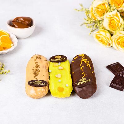 Эклеры. Набор пирожных в У Палыча. С пылу, с жару! по цене 583 ₽