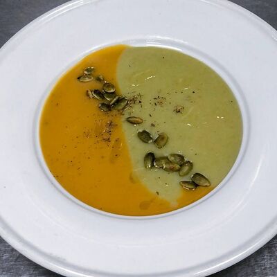 Крем-суп из тыквы и брокколи в Баловень С по цене 490 ₽