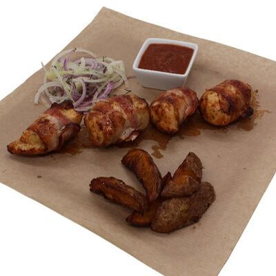 Шашлык из куриного филе в беконе в Шашлык 1 по цене 660 ₽