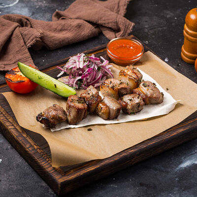 Мякоть молодого ягненка с мангала в A Food по цене 770
