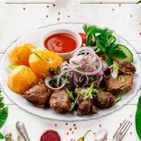 Шашлык из говядины в Чеченская кухня