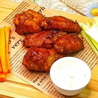 Куриные Крылышки в соусе Барбекю в Ресторан Хата возле Шереметьево