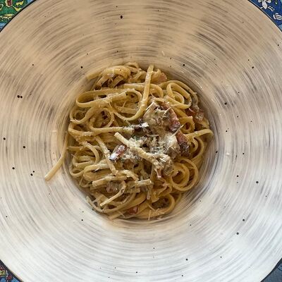 Linguine alla boscaiola в Rusticone caffe по цене 850 ₽