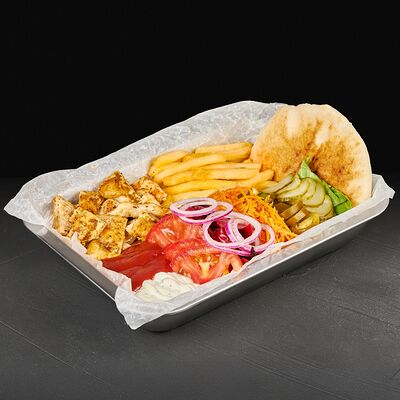 Шварма на тарелке в Элан Бургерс по цене 659 ₽