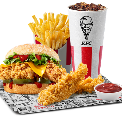 Мини Чизбургер Кетчуп Бокс в KFC Globus по цене 2940 ₸