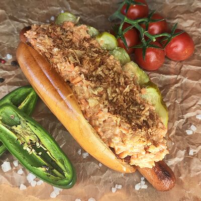 Хот-дог Бекон BBQ в Биг Хот-дог по цене 450 ₽