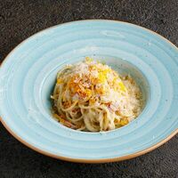 Спагетти Карбонара с копченым желтком в Puberty