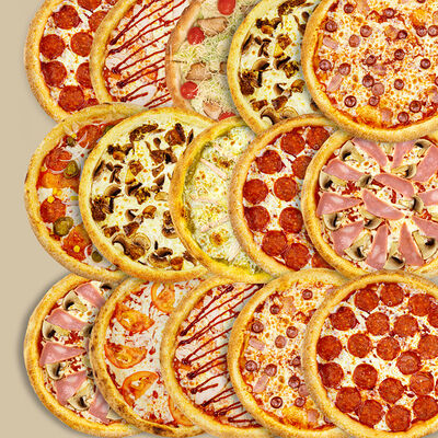 Сет из 15 пицц 30 см в Любим сытно по цене 6790 ₽