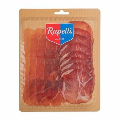 Продукт из свинины с/в Ассорти Окорок без кости Сан Пьетро и Выдержанная Шейка Rapelli Швейцария в Азбука Вкуса Экспресс Меню по цене 1420 ₽