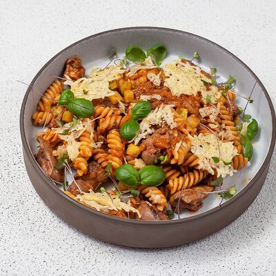 Фузилли с куриной печенью в Pasta Uno по цене 590 ₽