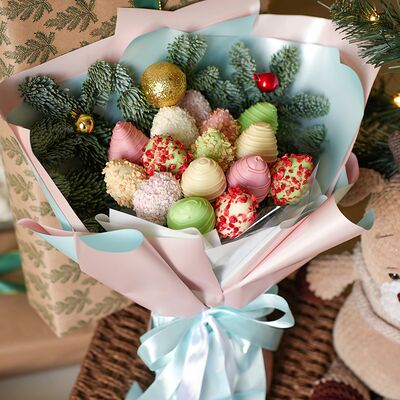 Букет из клубники в шоколаде и нобилиса №205 в SOK - клубника в шоколаде по цене 4990 ₽