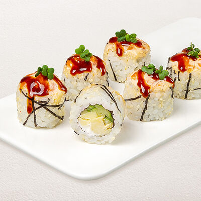 Ролл Тар-тар цитрусовый лосось в Суши wok по цене 359 ₽