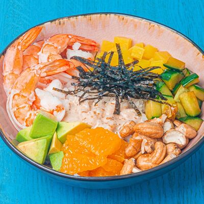 Боул с тигровыми креветками в соусе юдзу в Pacific по цене 590 ₽