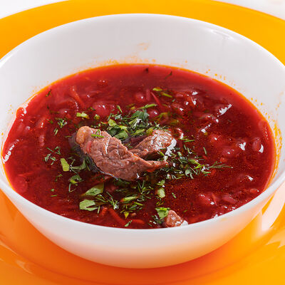 Борщ в Блин и Мясо по цене 320 ₽