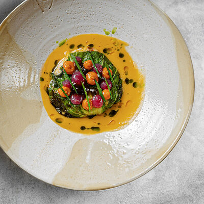 Голубец с креветкой, соус биск в 19 по цене 1157 ₽