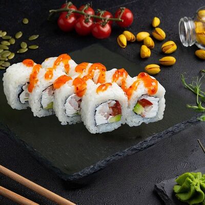 Ролл Адмирал Аяуаска в Веселый Самурай Sushi Premium по цене 790 ₽