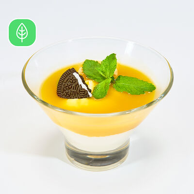 Мусс из свежего манго с сырно-кокосовым кремом в Много лосося по цене 290