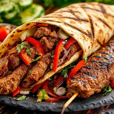 Шаурма с люля-кебабом из курицы в Рай вкуса по цене 410 ₽