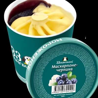 Мороженое 33 пингвина Маскарпоне-черника в кофе Coffeezy Specialty / Мороженое 33 пингвина по цене 690 ₽
