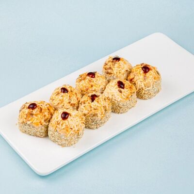 Запеченный ролл с крабом и угрем в Yaposhkin Rolls по цене 690 ₽