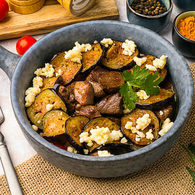 Баранина с баклажанами под сыром в Курагадиван по цене 450