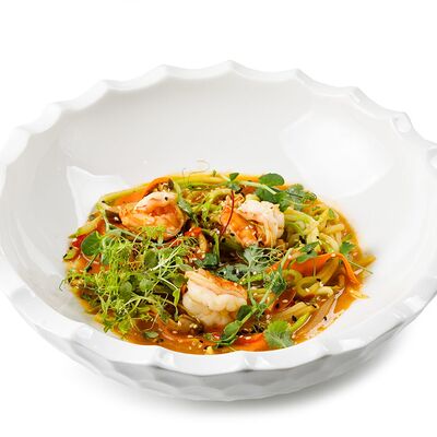 Лапша яичная с креветками в Делюсь добром по цене 780 ₽