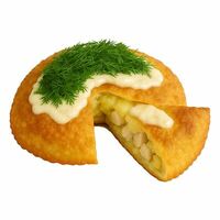 Чебурек-пирог с курицей и картофелем в Чебурекми