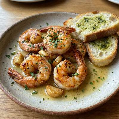 Тигровые креветки с чесноком в Место Про Тесто по цене 795 ₽