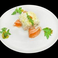 Оливье с форелью в Офис клуб