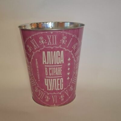 Ведро жестяное для попкорна Алиса в стране чудес в Кинотеатр Люксор по цене 700 ₽